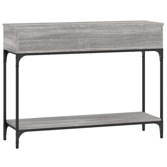 Table console sonoma gris 100x30,5x75 cm bois d'ingénierie – Image 4