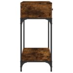 Table console chêne fumé 100x34,5x75 cm bois d'ingénierie – Image 3