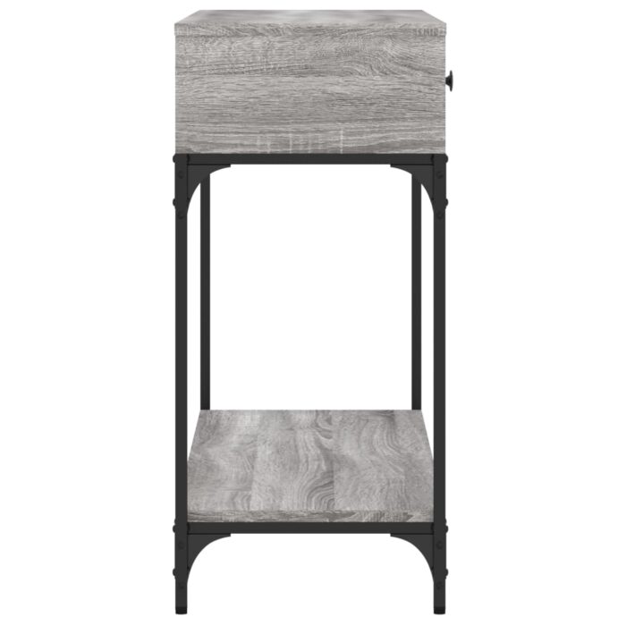 Table console sonoma gris 100x34,5x75 cm bois d'ingénierie – Image 3
