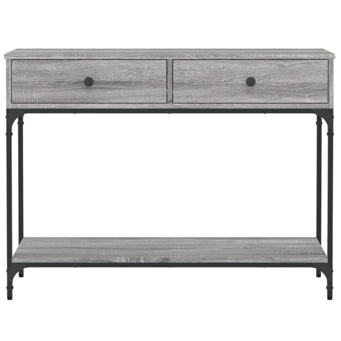 Table console sonoma gris 100x34,5x75 cm bois d'ingénierie – Image 4