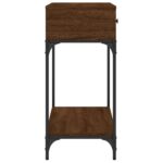 Table console chêne marron 100x34,5x75 cm bois d'ingénierie – Image 3