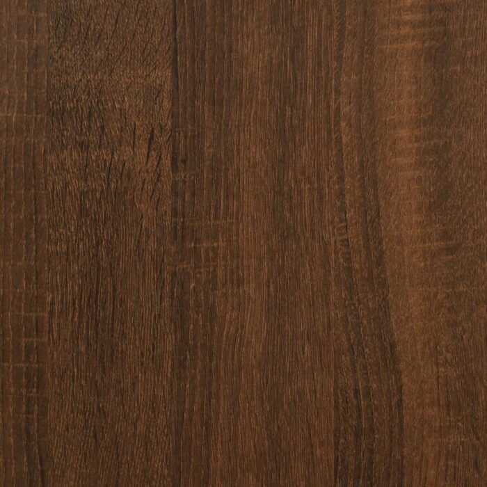 Table console chêne marron 100x34,5x75 cm bois d'ingénierie – Image 8