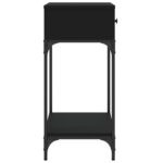 Table console noir 75x34,5x75 cm bois d'ingénierie – Image 3