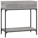 Table console sonoma gris 75x34,5x75 cm bois d'ingénierie – Image 5