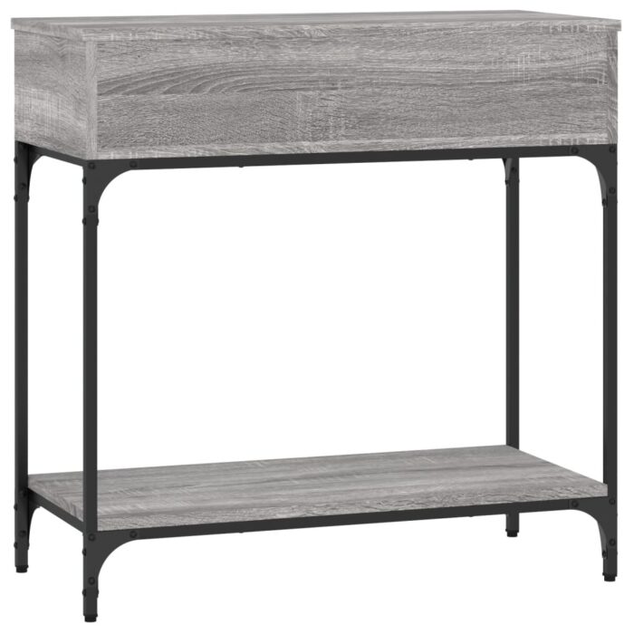 Table console sonoma gris 75x34,5x75 cm bois d'ingénierie – Image 5
