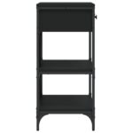 Table console noir 75x34,5x75 cm bois d'ingénierie – Image 4