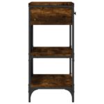 Table console chêne fumé 75x34,5x75 cm bois d'ingénierie – Image 4