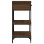 Table console chêne marron 75x34,5x75 cm bois d'ingénierie – Image 4