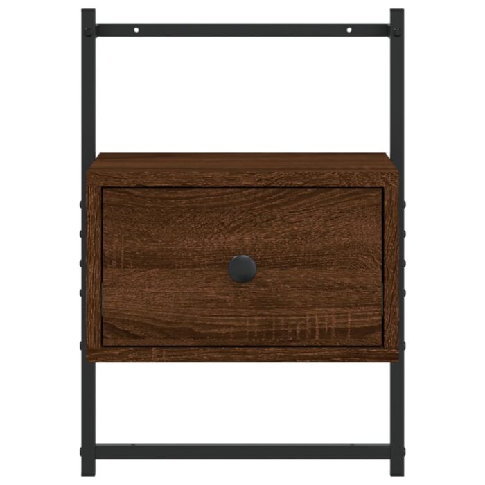 Table de chevet murale 2 pcs chêne marron 35x30x51 cm – Image 4