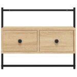 Meuble TV mural chêne sonoma 60,5x30x51 cm bois d'ingénierie – Image 4