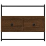 Meuble TV mural chêne marron 60,5x30x51 cm bois d'ingénierie – Image 4