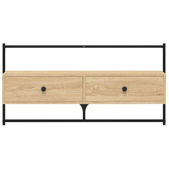 Meuble TV mural chêne sonoma 100,5x30x51 cm bois d'ingénierie – Image 5