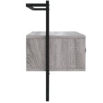 Meuble TV mural sonoma gris 100,5x30x51 cm bois d'ingénierie – Image 3