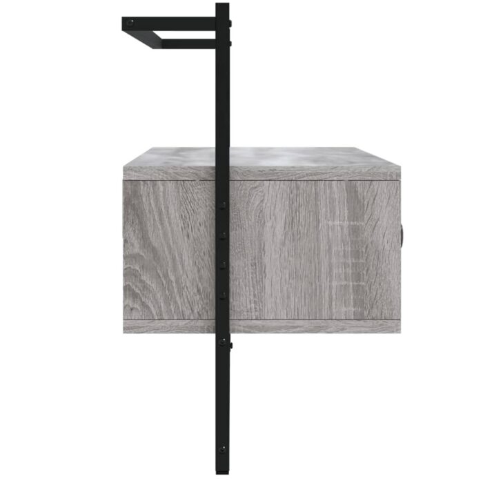 Meuble TV mural sonoma gris 100,5x30x51 cm bois d'ingénierie – Image 3