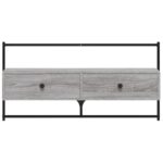 Meuble TV mural sonoma gris 100,5x30x51 cm bois d'ingénierie – Image 5