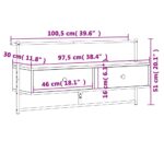 Meuble TV mural sonoma gris 100,5x30x51 cm bois d'ingénierie – Image 8