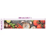 Tapis de cuisine lavable impression légumes 60x300 cm velours – Image 4