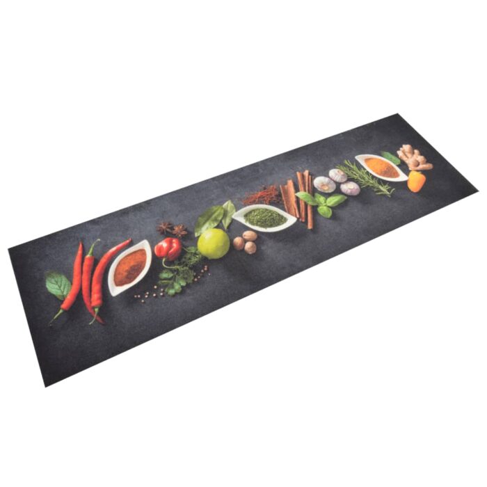 VXL8720845917616_a_en_hd_1.jpg Tapis de cuisine lavable impression d'épices 45x150 cm velours – Image 1