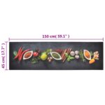 Tapis de cuisine lavable impression d'épices 45x150 cm velours – Image 4