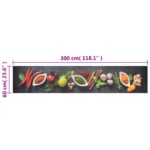 Tapis de cuisine lavable impression d'épices 60x300 cm velours – Image 4