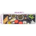 Tapis de cuisine lavable impression vin dîner 45x150 cm velours – Image 4