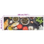 Tapis de cuisine lavable impression vin dîner 60x180 cm velours – Image 4