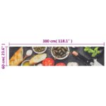 Tapis de cuisine lavable impression vin dîner 60x300 cm velours – Image 4