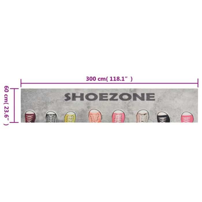 Tapis de cuisine lavable impression shoezone 60x300 cm velours – Image 4