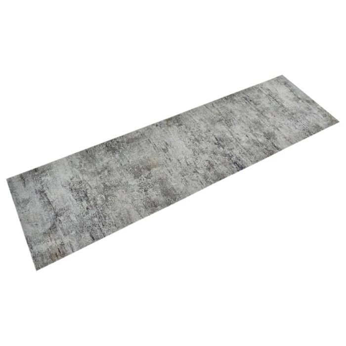Tapis de cuisine lavable impression béton 45x150 cm velours – Image 1