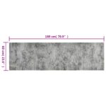 Tapis de cuisine lavable impression béton 60x180 cm velours – Image 4