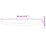 Dessus de table Ø30x1,5 cm rond bois massif de hêtre – Image 2