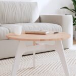 Dessus de table Ø60x1,5 cm rond bois massif de hêtre
