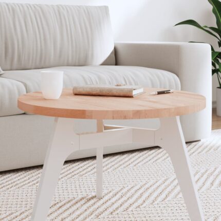 Dessus de table Ø60x2,5 cm rond bois massif de hêtre