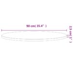Dessus de table Ø90x2,5 cm rond bois massif de hêtre – Image 2