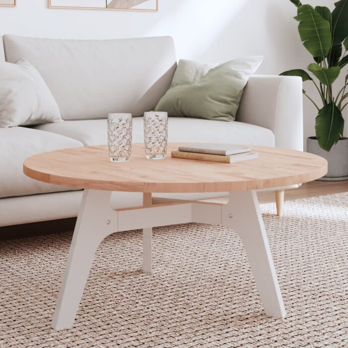 Dessus de table Ø90x2,5 cm rond bois massif de hêtre – Image 1