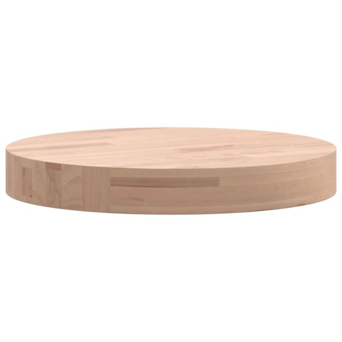 Dessus de table Ø30x4 cm rond bois massif de hêtre – Image 4