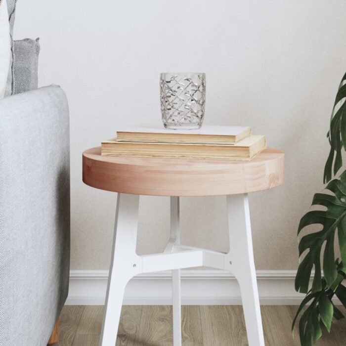 Dessus de table Ø30x4 cm rond bois massif de hêtre – Image 1