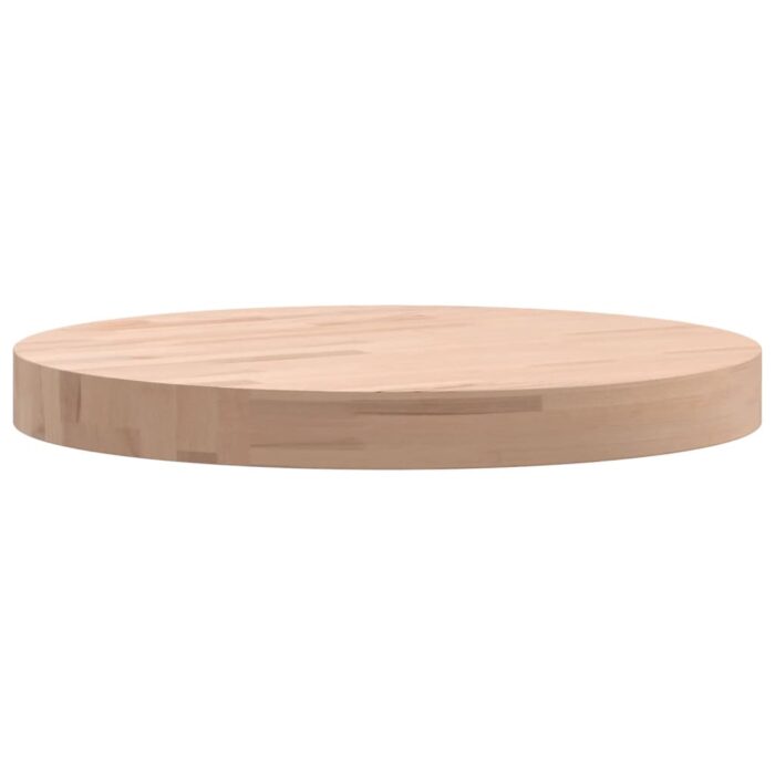 Dessus de table Ø40x4 cm rond bois massif de hêtre – Image 3