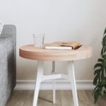 Dessus de table Ø40x4 cm rond bois massif de hêtre