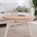 Dessus de table Ø80x4 cm rond bois massif de hêtre