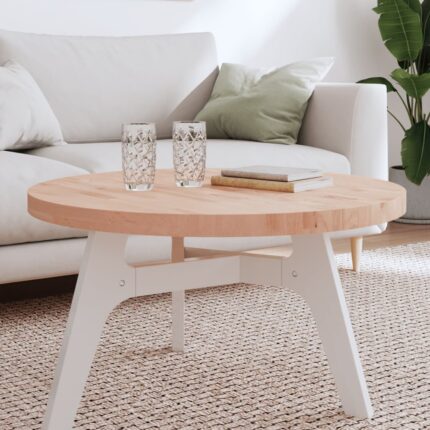 Dessus de table Ø80x4 cm rond bois massif de hêtre
