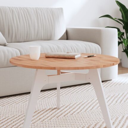Dessus de table Ø70x1,5 cm rond bois massif de hêtre