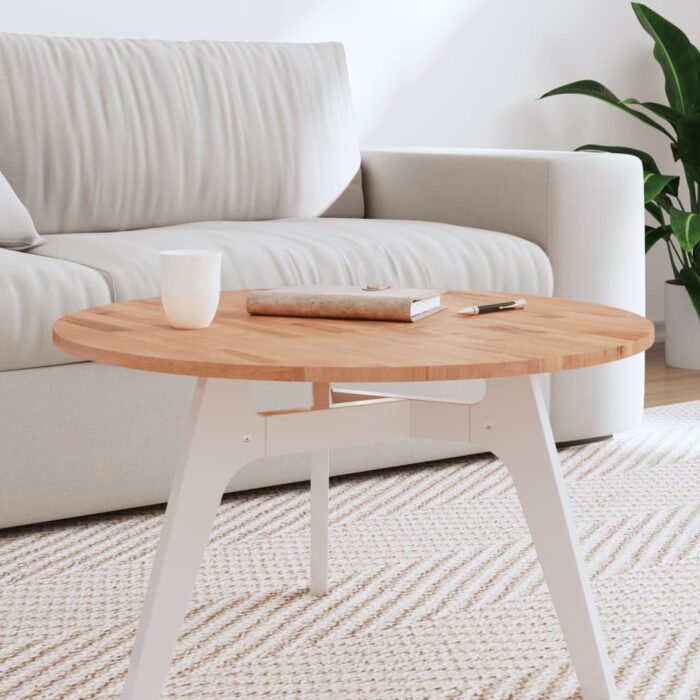 Dessus de table Ø70x1,5 cm rond bois massif de hêtre – Image 1