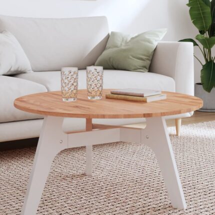 Dessus de table Ø80x1,5 cm rond bois massif de hêtre