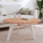 Dessus de table Ø90x2,5 cm rond bois massif de hêtre