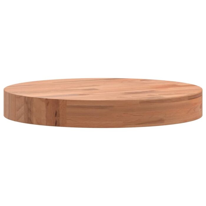 Dessus de table Ø30x4 cm rond bois massif de hêtre – Image 3