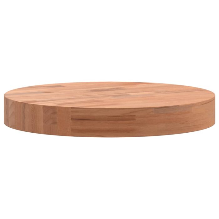Dessus de table Ø30x4 cm rond bois massif de hêtre – Image 4