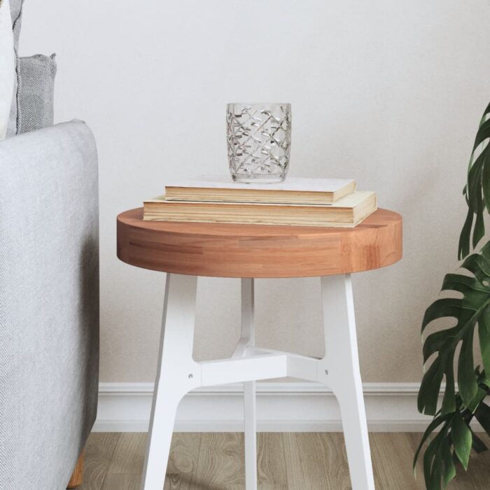 Dessus de table Ø30x4 cm rond bois massif de hêtre – Image 1