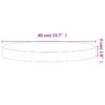 Dessus de table Ø40x4 cm rond bois massif de hêtre – Image 2