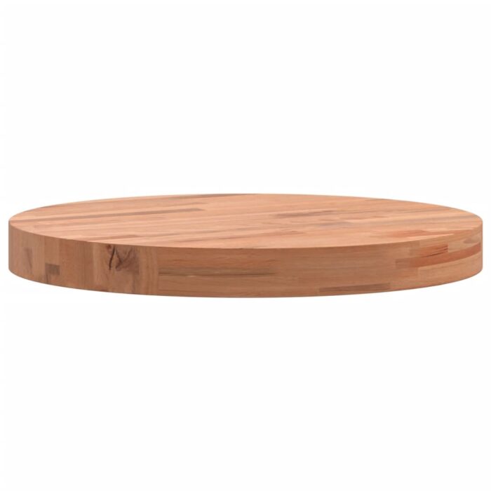 Dessus de table Ø40x4 cm rond bois massif de hêtre – Image 3